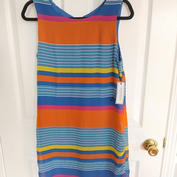 Bisou‎ Bisou sleeveless striped shift dress Size 4 Summer Party Festival Spring - Picture 4 of 10